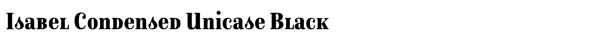 Isabel Condensed Unicase Black image